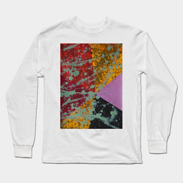Corner Splatter # 9 Long Sleeve T-Shirt by DomaDART